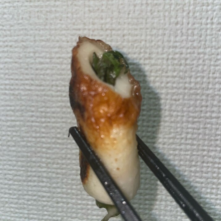 【副菜】ちくわの大葉挟み